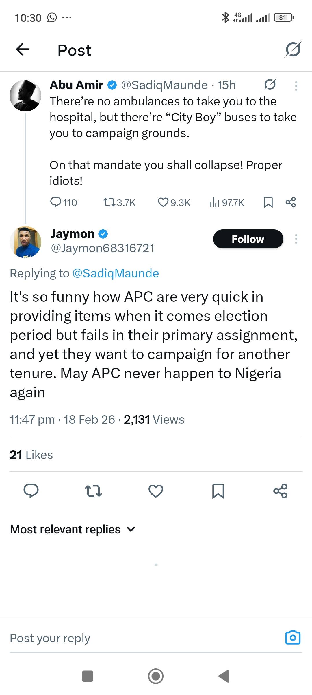 APC is a demonic party.