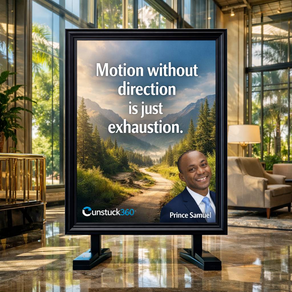 “Motion without direction is just exhaustion.”
You can run fast in the wrong direction.
You can st...