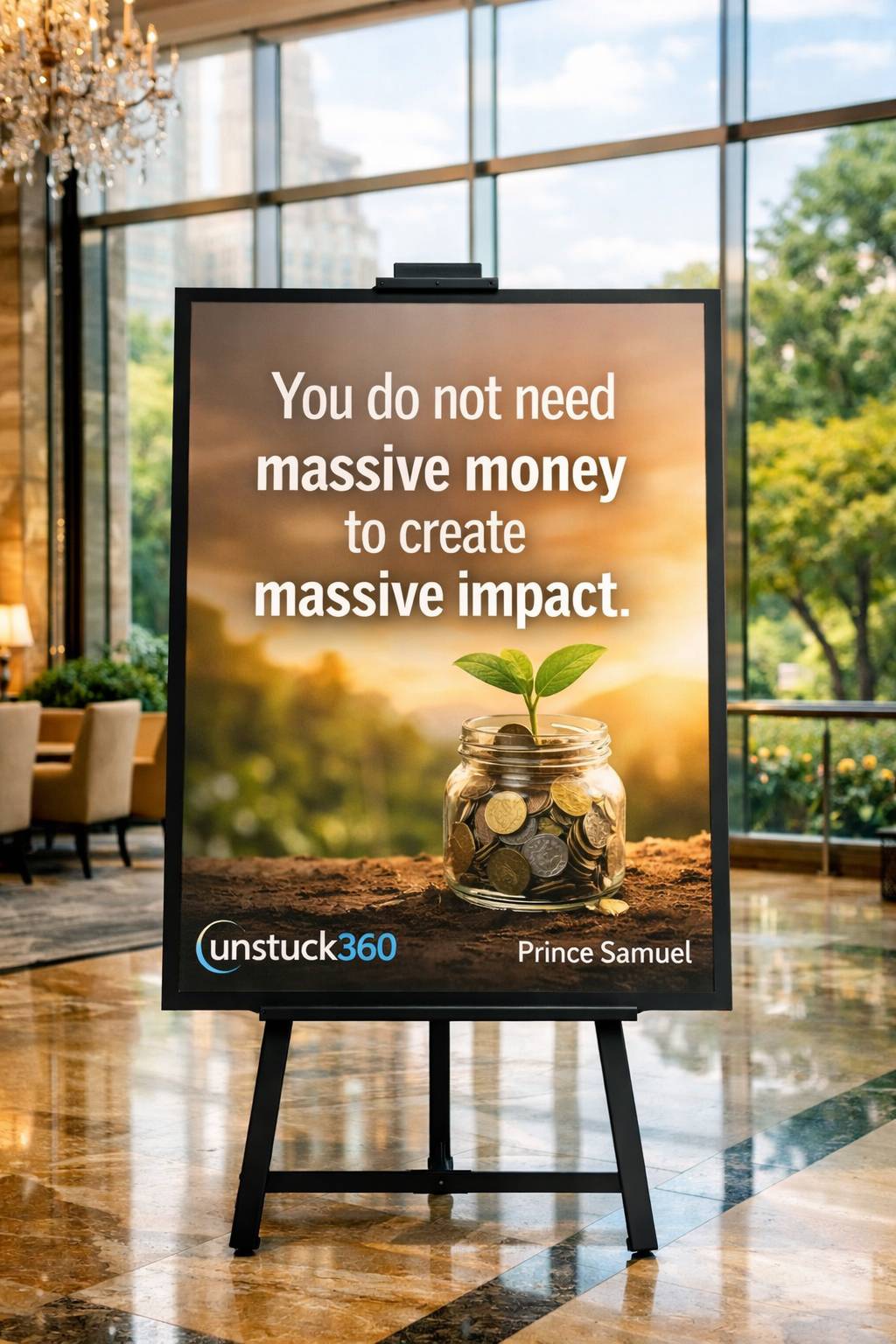 “You do not need massive money to create massive impact.”
You need:
• A clear vision
• A strong m...