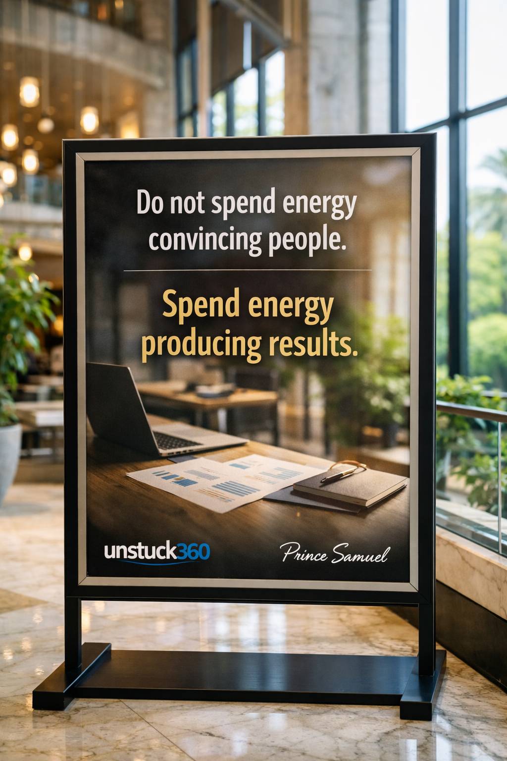Do not spend energy convincing people.
Spend energy producing results.
Build consistency.
Strengt...