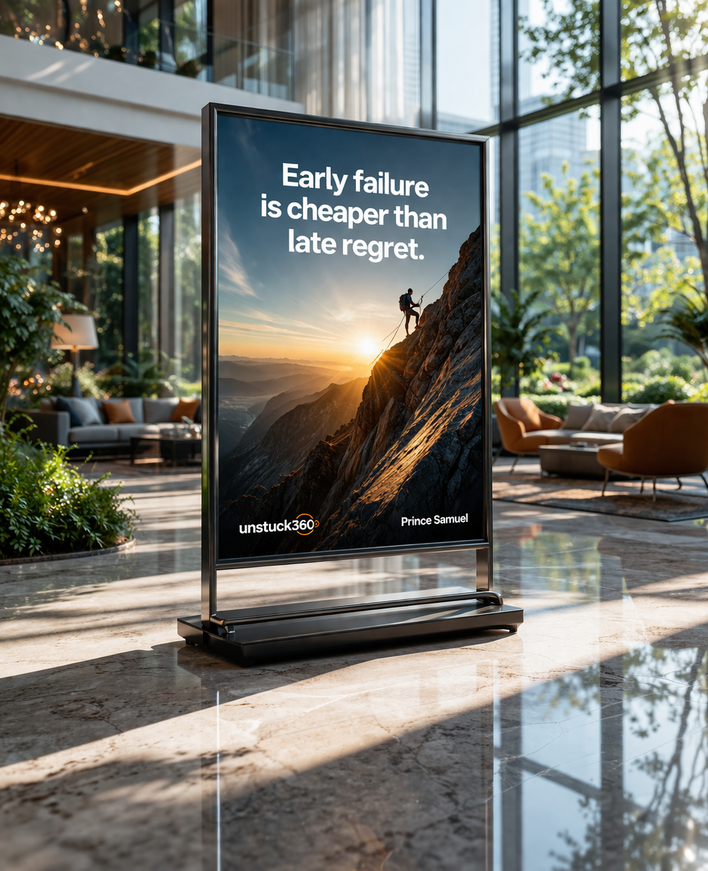 Early failure is cheaper than late regret."
Many people avoid taking action because they fear failu...