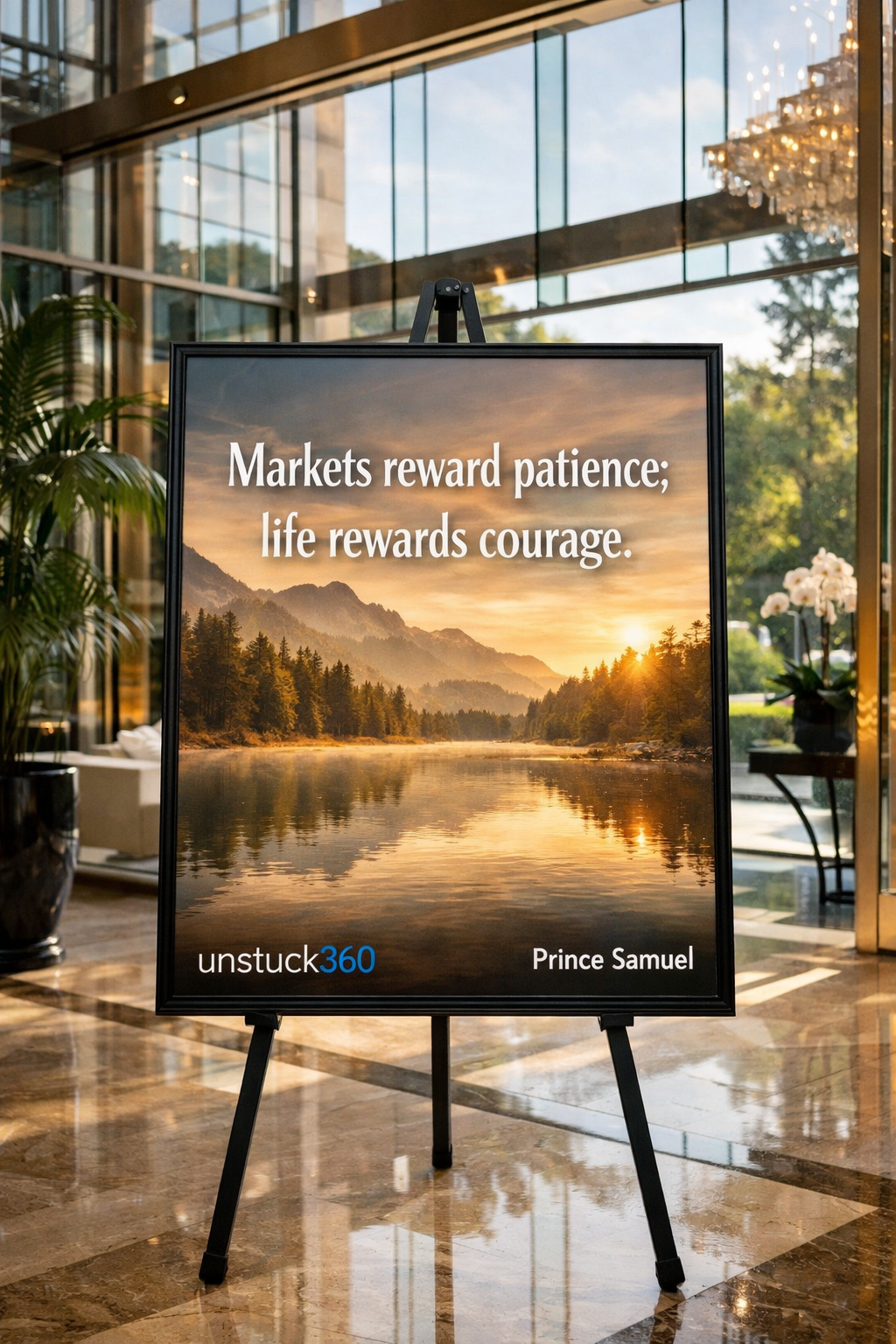 "Markets reward patience; life rewards courage."
Patience builds long term success.
Courage create...