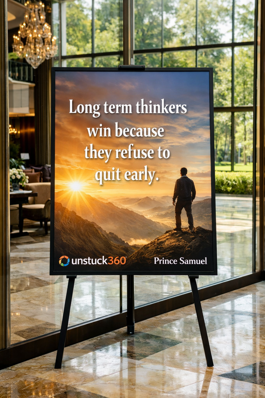 "Long term thinkers win because they refuse to quit early."
Short term thinking looks for quick res...