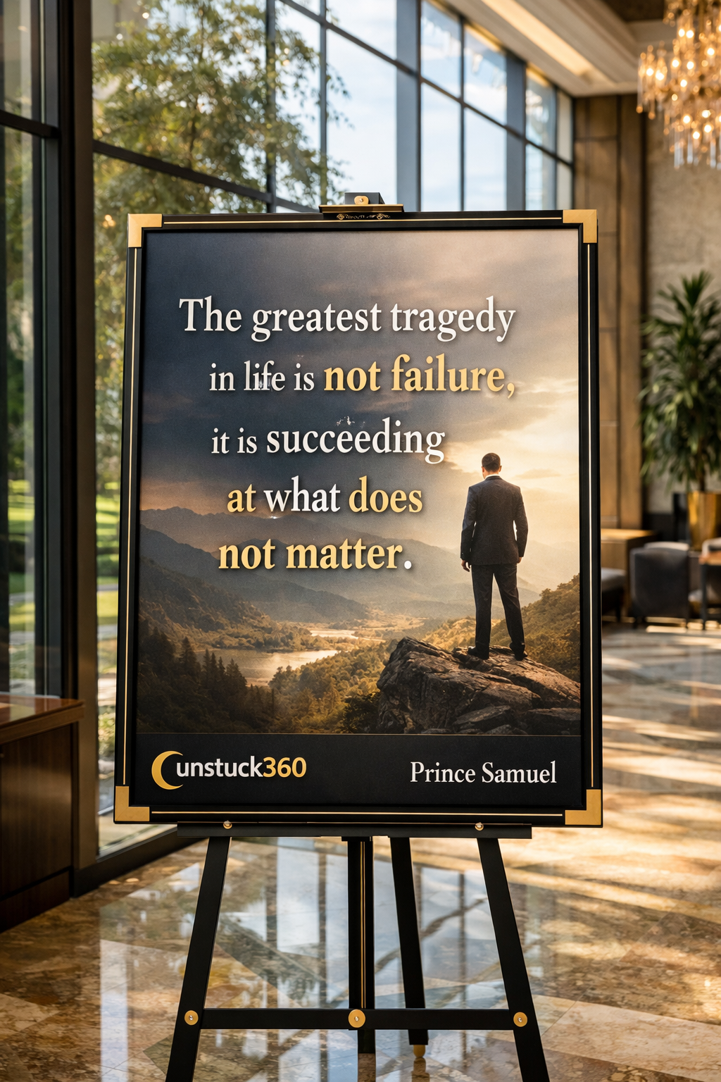 "The greatest tragedy in life is not failure, it is succeeding at what does not matter."
This is wh...