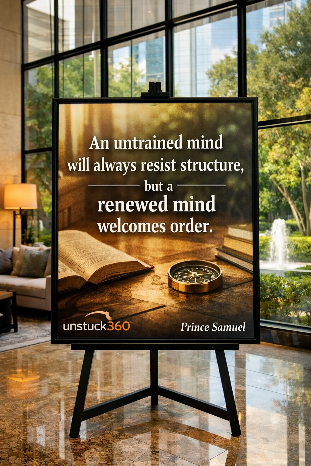 "An untrained mind will always resist structure, but a renewed mind welcomes order."
This is where...