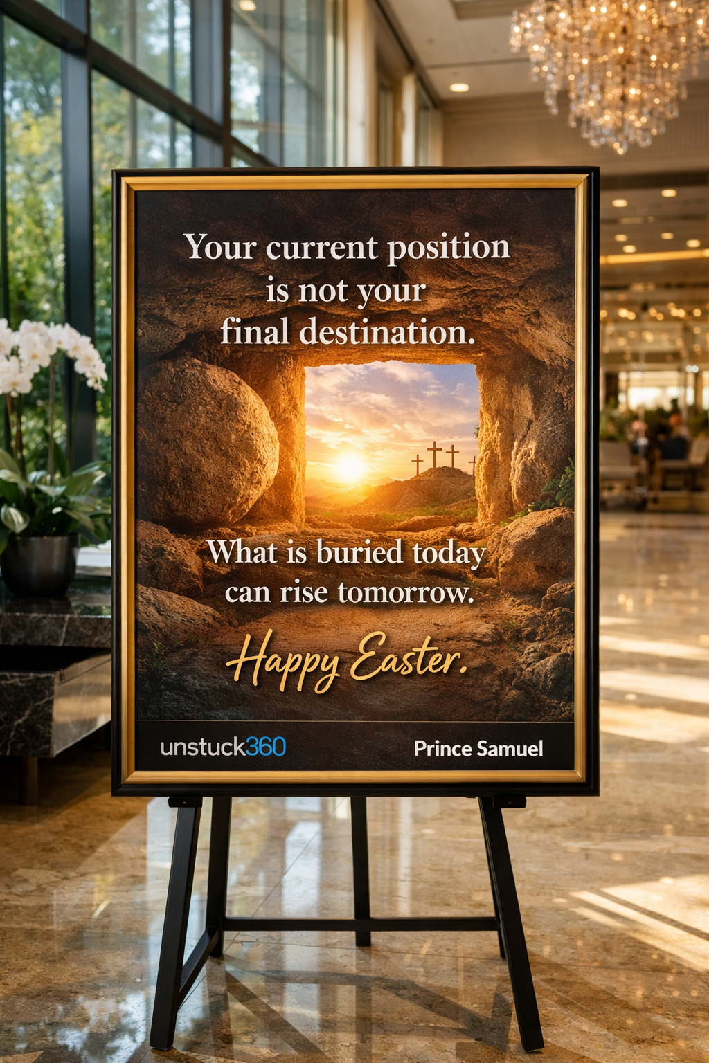 Your current position is not your final destination. What is buried today can rise tomorrow. Happy E...