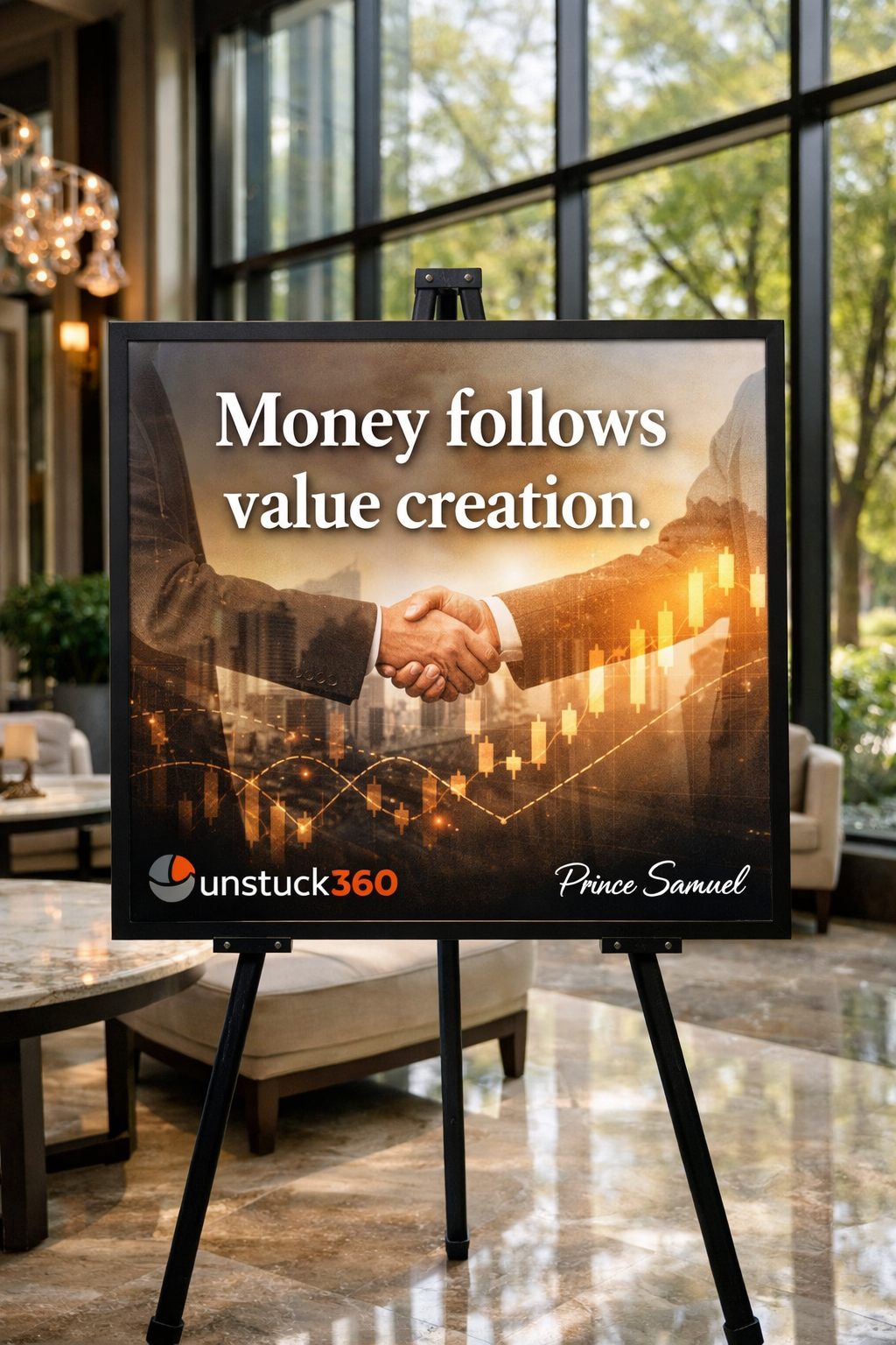 "Money follows value creation."

Stop chasing money.

Start creating value.

Solve problems.

Serve...