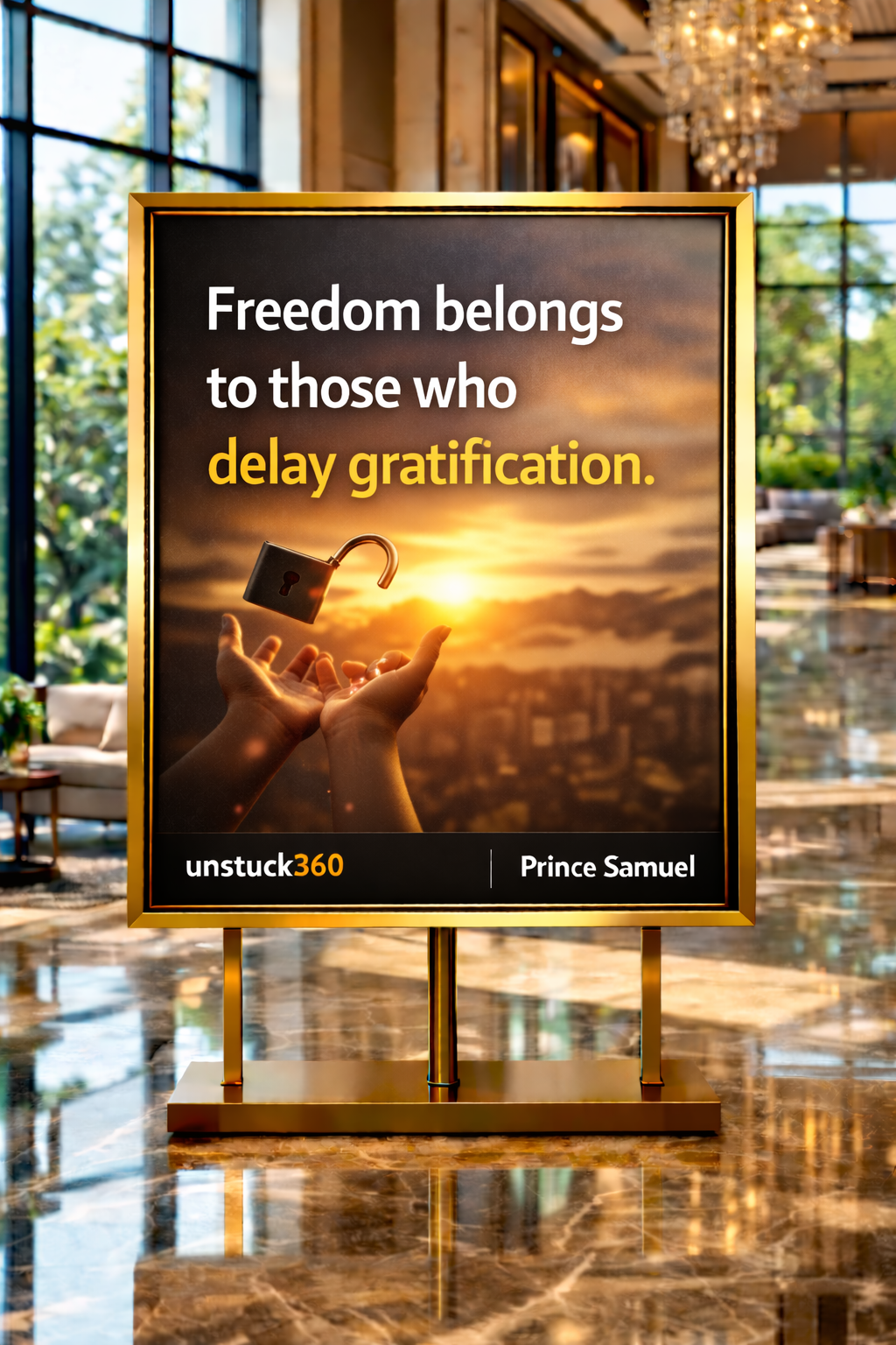 "Freedom belongs to those who delay gratification."
Most people choose comfort today.
Few choose f...