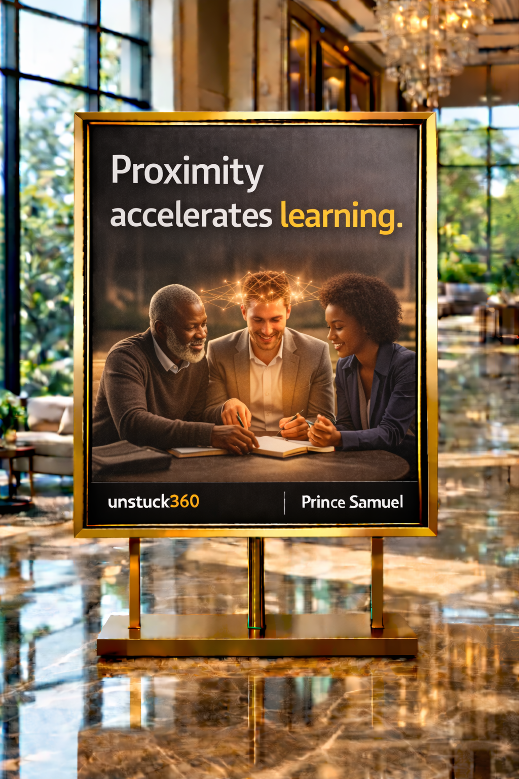 "Proximity accelerates learning."
You learn faster when you are around people who are ahead of you....