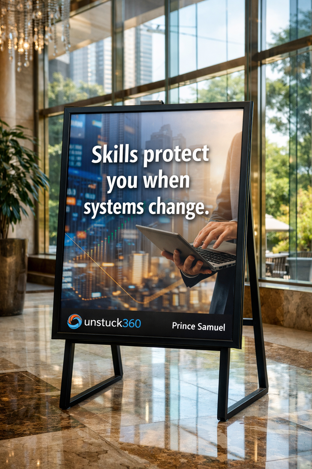 "Skills protect you when systems change."
The world will keep evolving.
Your skills help you adapt...