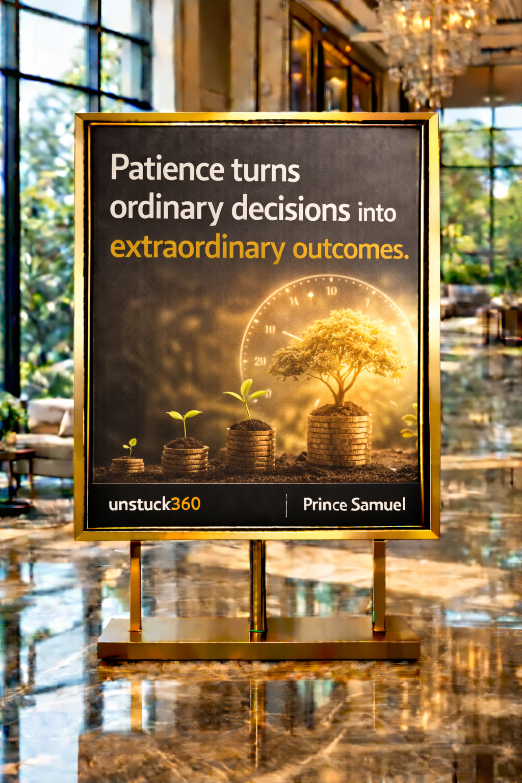 "Patience turns ordinary decisions into extraordinary outcomes."
Small actions matter.
Time makes...