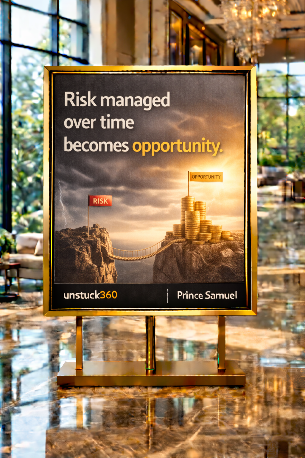 "Risk managed over time becomes opportunity."
Avoiding risk limits you.
Reckless risk hurts you....
