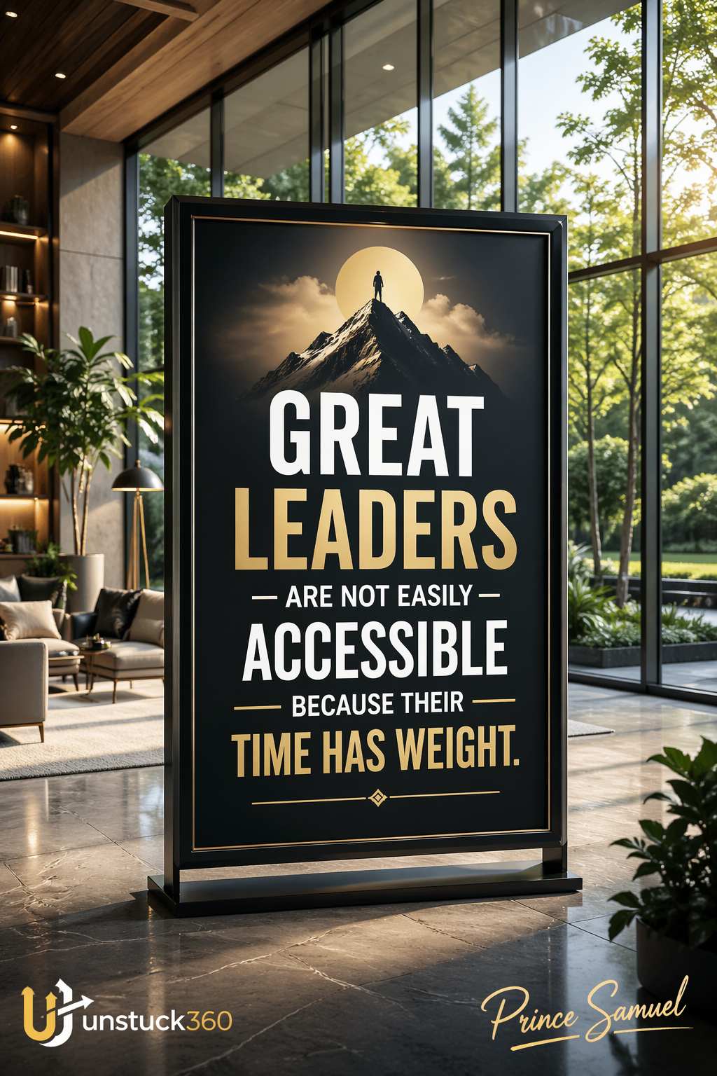 "Great leaders are not easily accessible because their time has weight."

As you grow, your time bec...