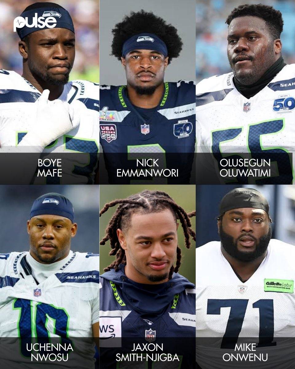 6 NFL stars with Nigerian descent played in the 2026 Super Bowl where the Seahawks defeated the Patr...