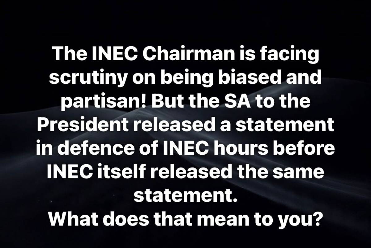 Can you imagine? Credibility of our elections is in question?
#Nigeria #INEC @lekeelekee @arisenews