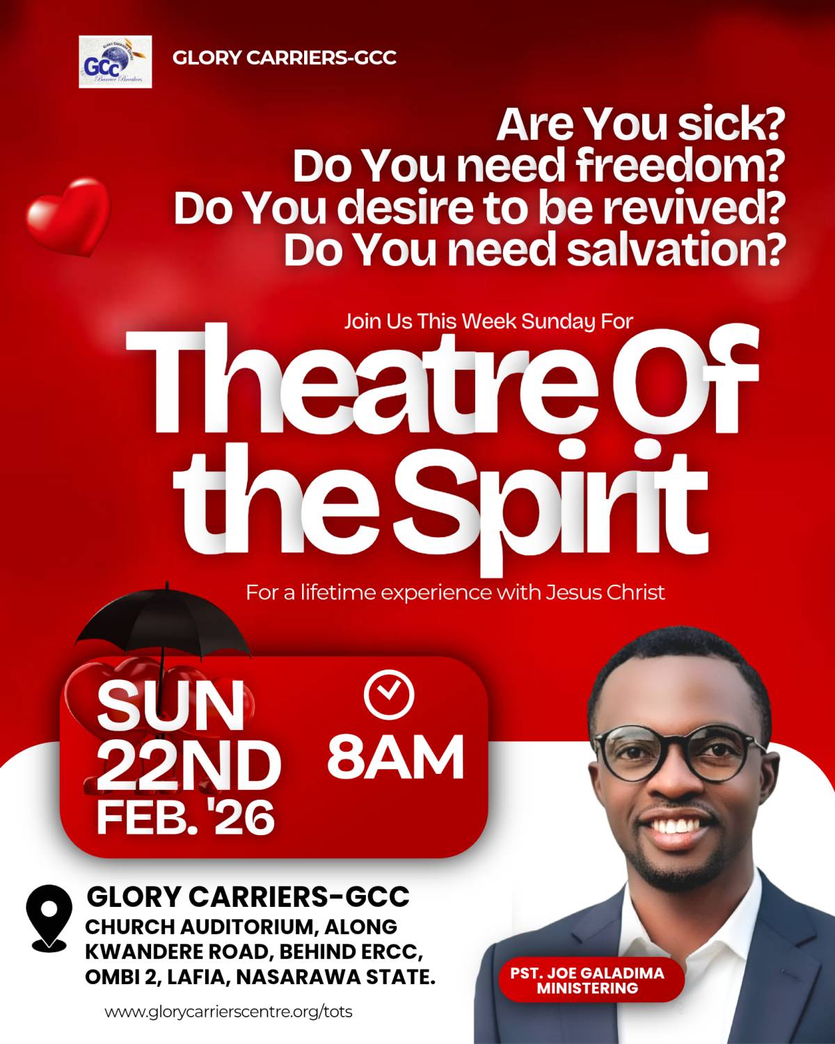 Happening live this Sunday 22nd Feb. 2026.