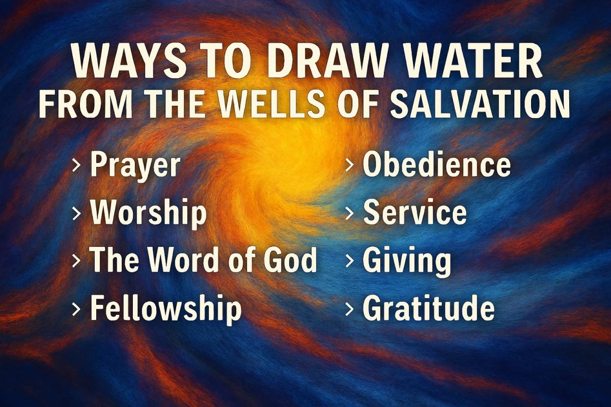 ISAIAH 12:3
Here are ways to draw from that well