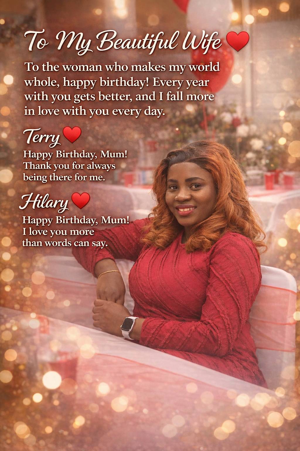 To my beautiful wife ❤️
You age like fine wine and somehow get more stunning every single year 😍....