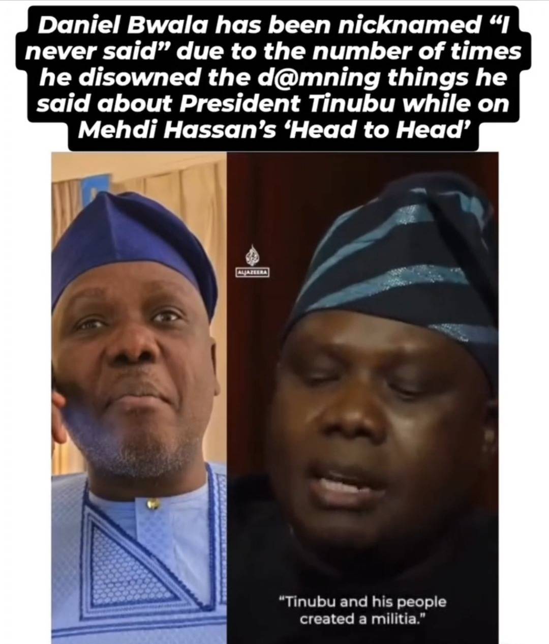 Daniel Bwala struggled to breathe in that interview with Mehdi. For the first time Bwala looked inco...