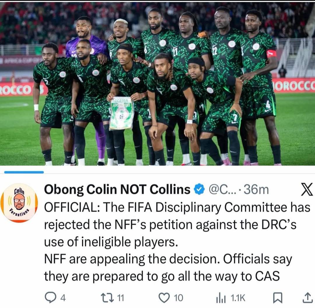 Hope LOST. Nigeria’s World Cup drought continues as 2026 World Cup slips😔🇳🇬 All eyes now on 2030.