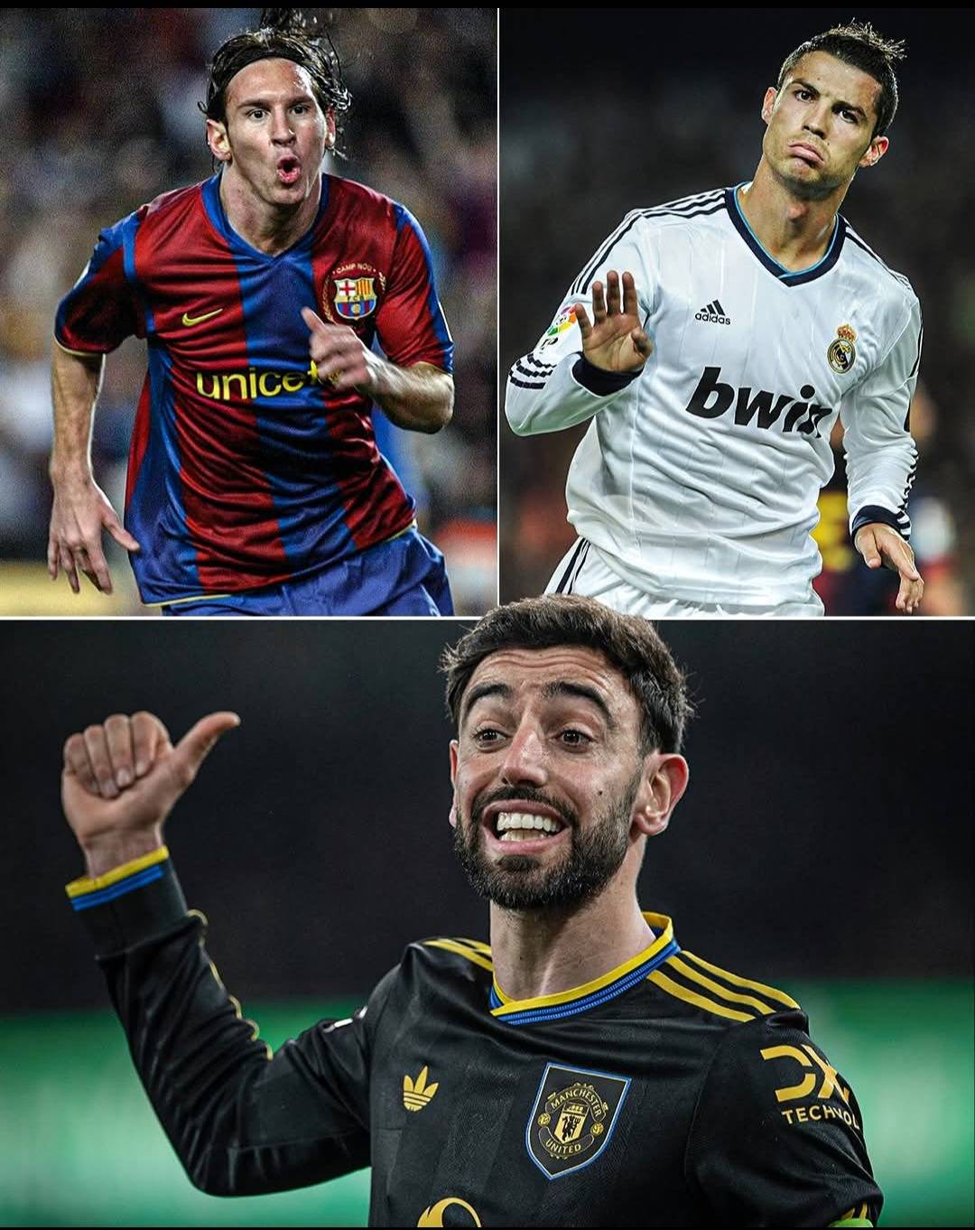 The number of games taken to reach both 100 goals ⚽ and 100 assists 🅰️ for their clubs:
1. Bruno F...