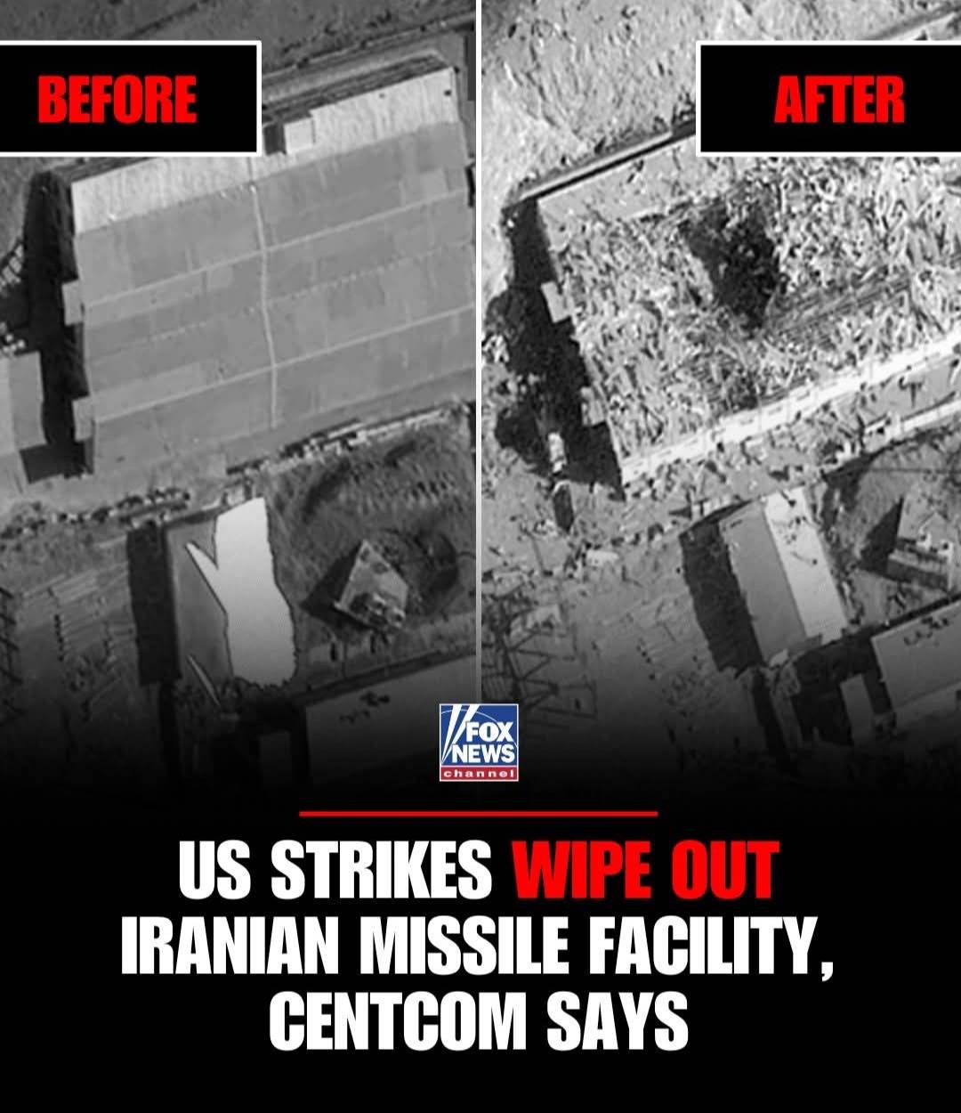 ‘OUT OF COMMISSION’: CENTCOM releases before-and-after images showing the mass destruction of an Ira...