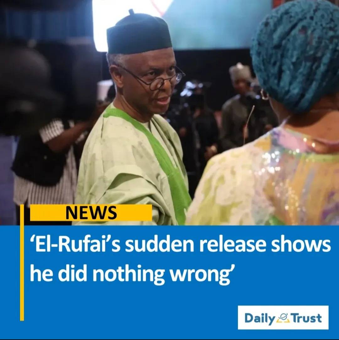 A social media commentator, Imran U. Wakili, has alleged that the sudden release of former Kaduna St...