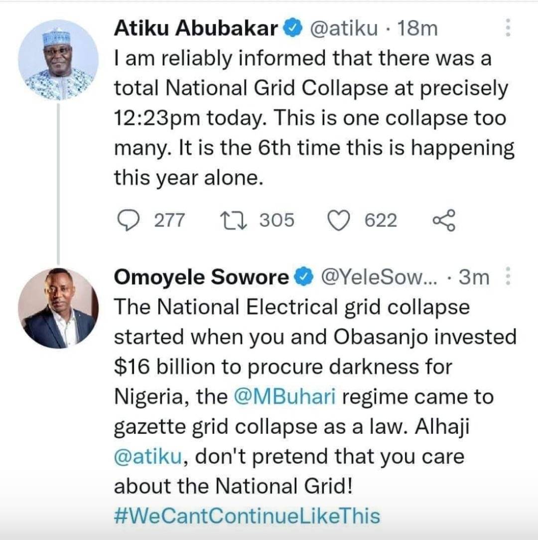 Omoyele Sowore response to alhaji Atiku Abubakar 🙆