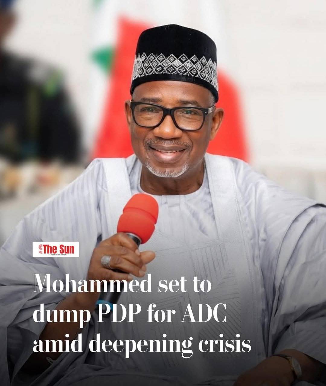 Chairman of PDP governor forum Bala Mohammed set to join the ADC.