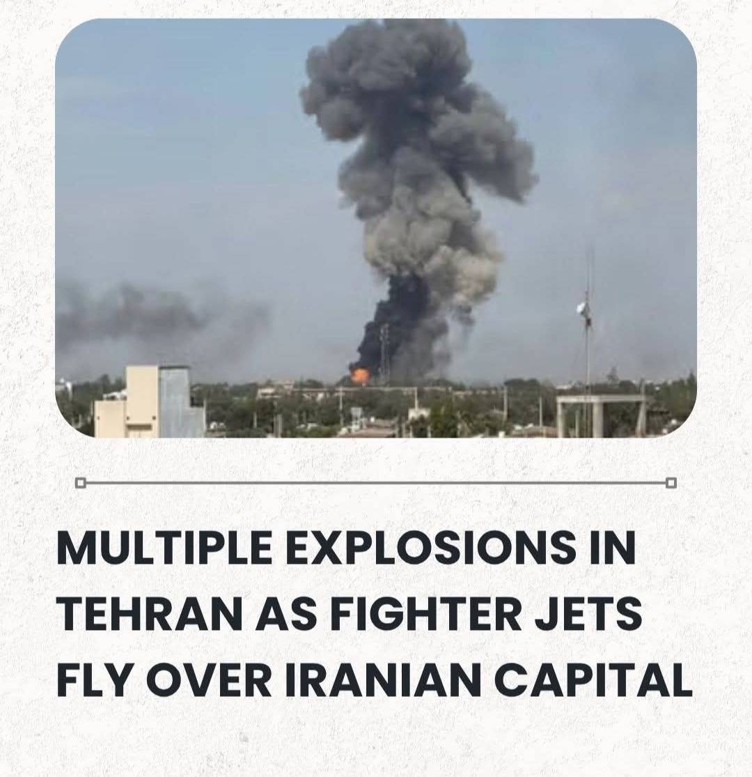 Multiple Explosions In Tehran As Fighter Jets Fly Over Iranian Capital. Trump can't wait till 8pm to...