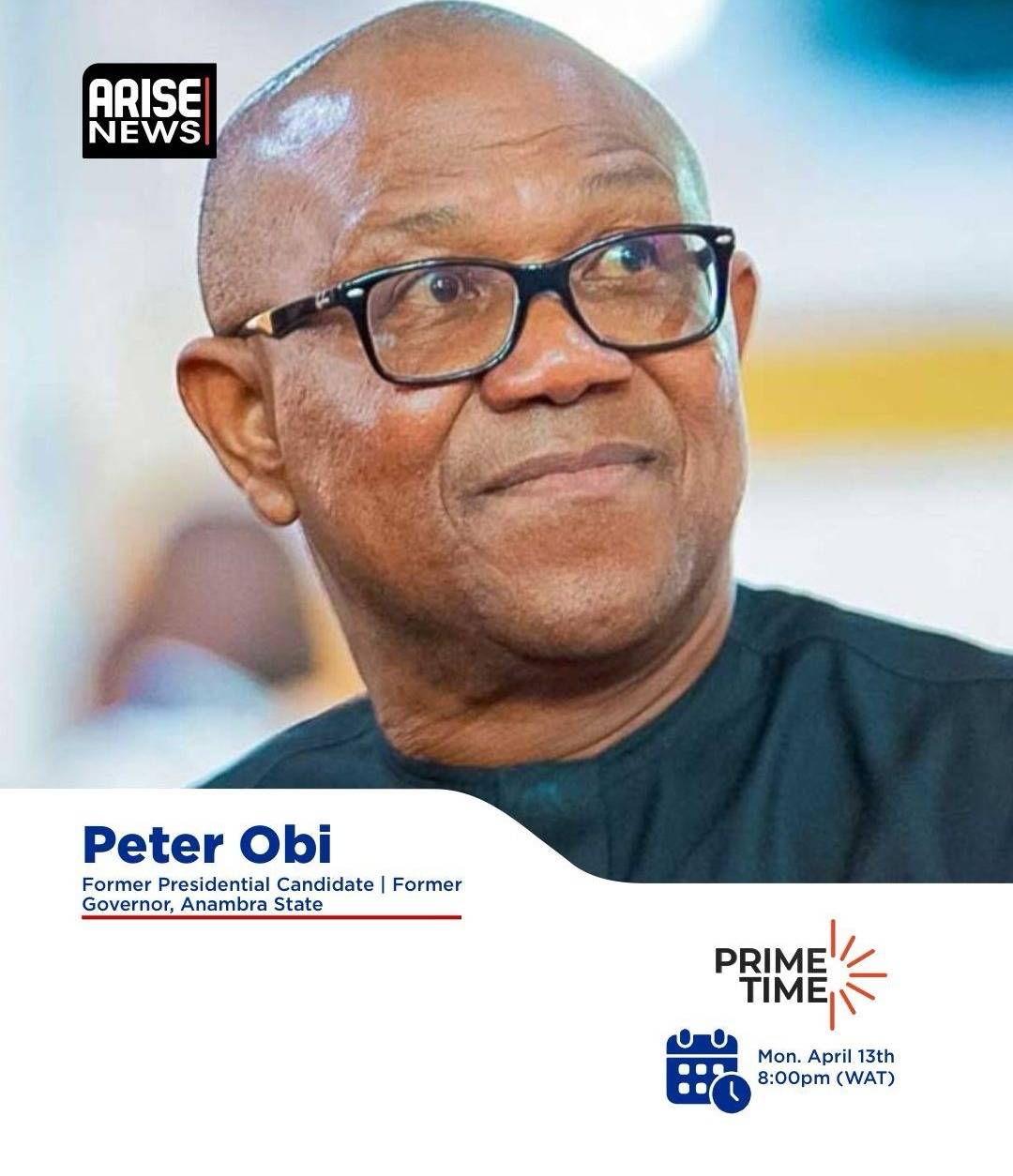 I will be a guest on Arise Prime Time today at 8:00pm, where I will be discussing issues of national...