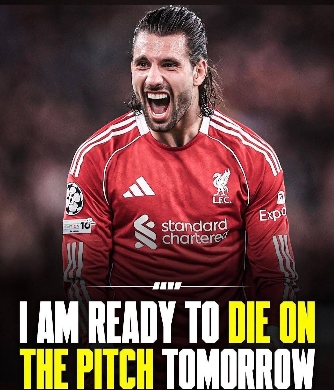 🚨 Dominik Szoboszlai: "I'm ready to DIE tomorrow on the pitch, just like all my teammates”. ❤️
"We...