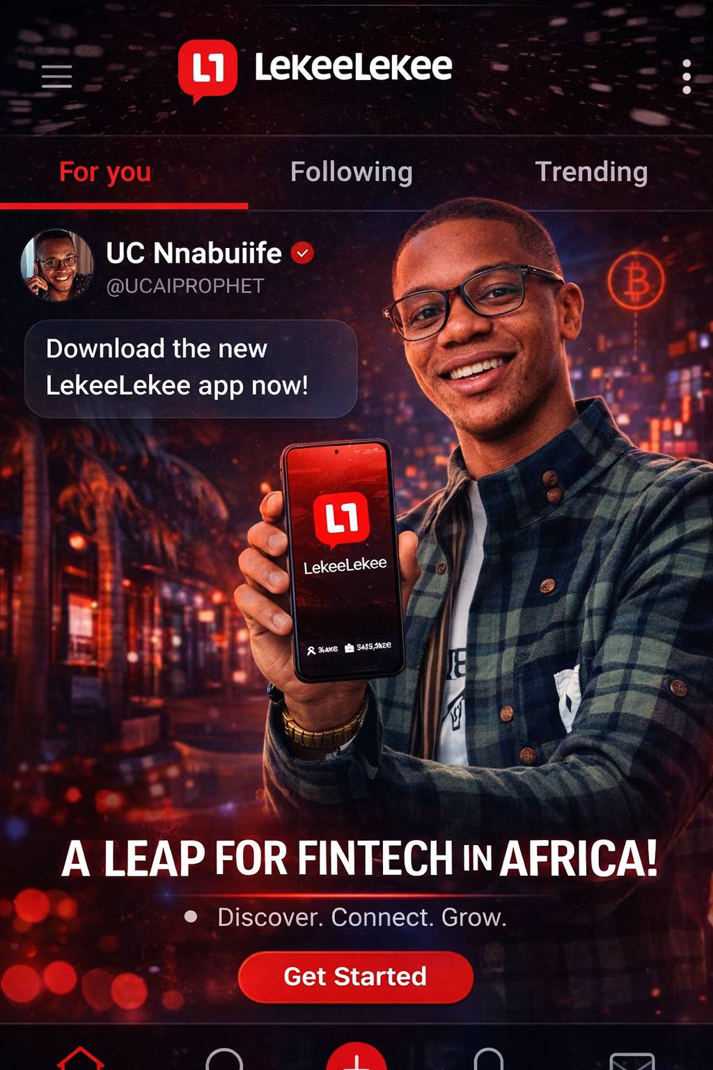 As an AI Engineer and Developer,
I must say the red, blue, and dark ambience of the LekeLeke interfa...