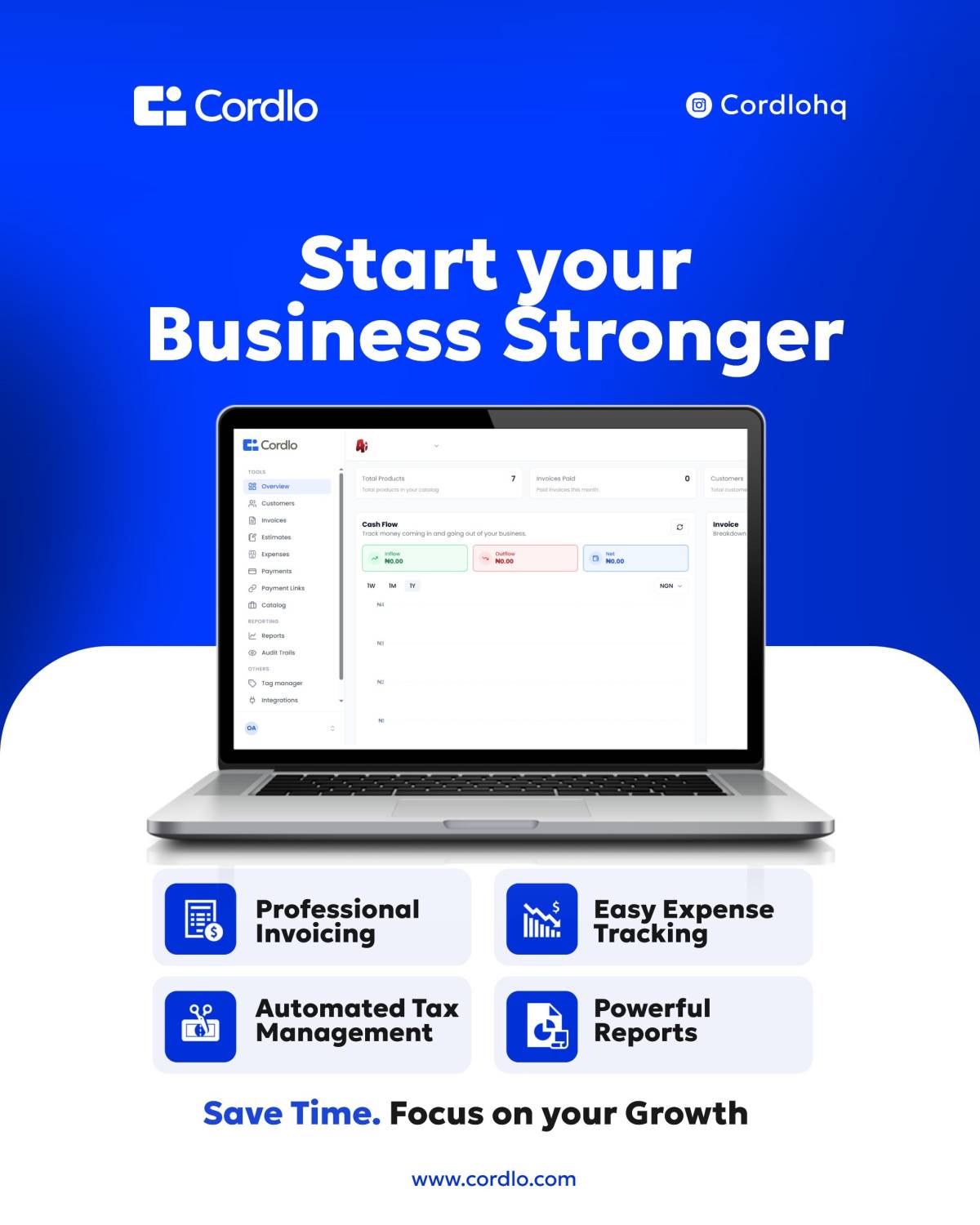 Start your business stronger today. Register on cordlo.com to enjoy the dividend of easy way of doin...