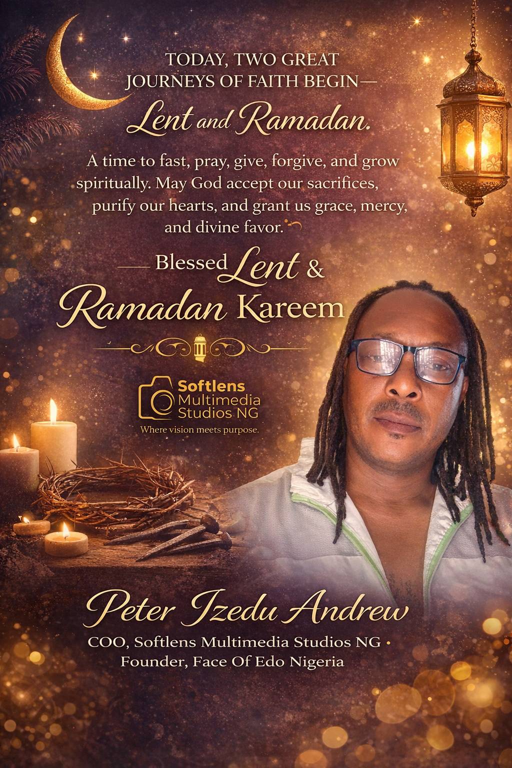 Today, two great journeys of faith begin—Lent and Ramadan. A time to fast, pray, give, forgive, and...
