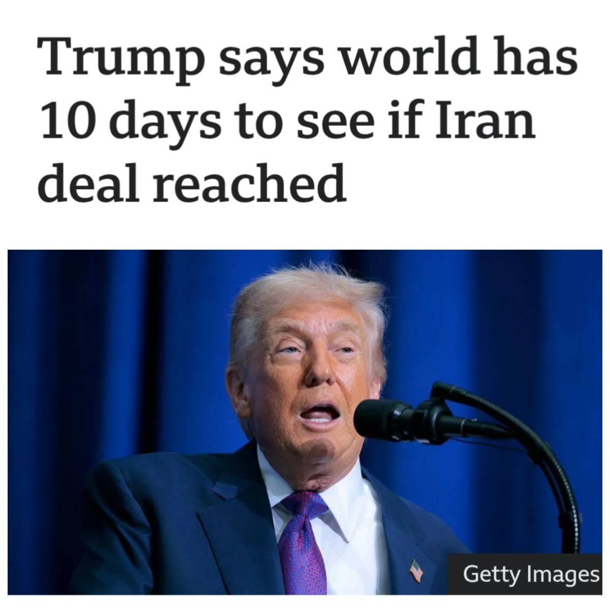 President Donald Trump says the world will find out "over the next, probably, 10 days" whether the U...