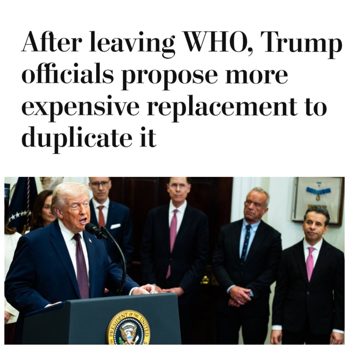 HHS proposes spending $2 billion a year to re-create systems the U.S. accessed through the WHO at a...
