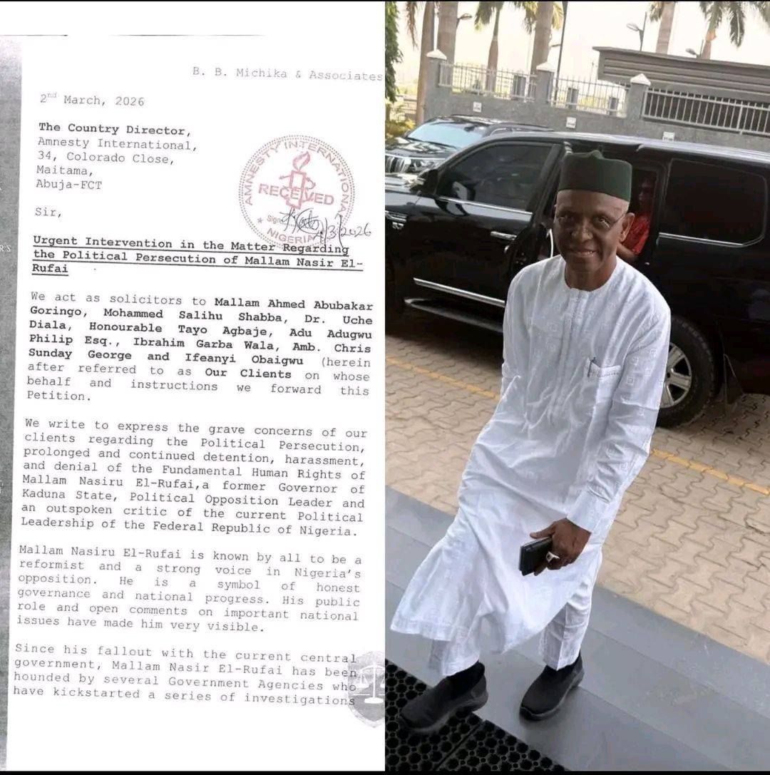 Elrufai forced to lick wounds as he writes petition to CAN (Christian Association of Nigeria) for he...