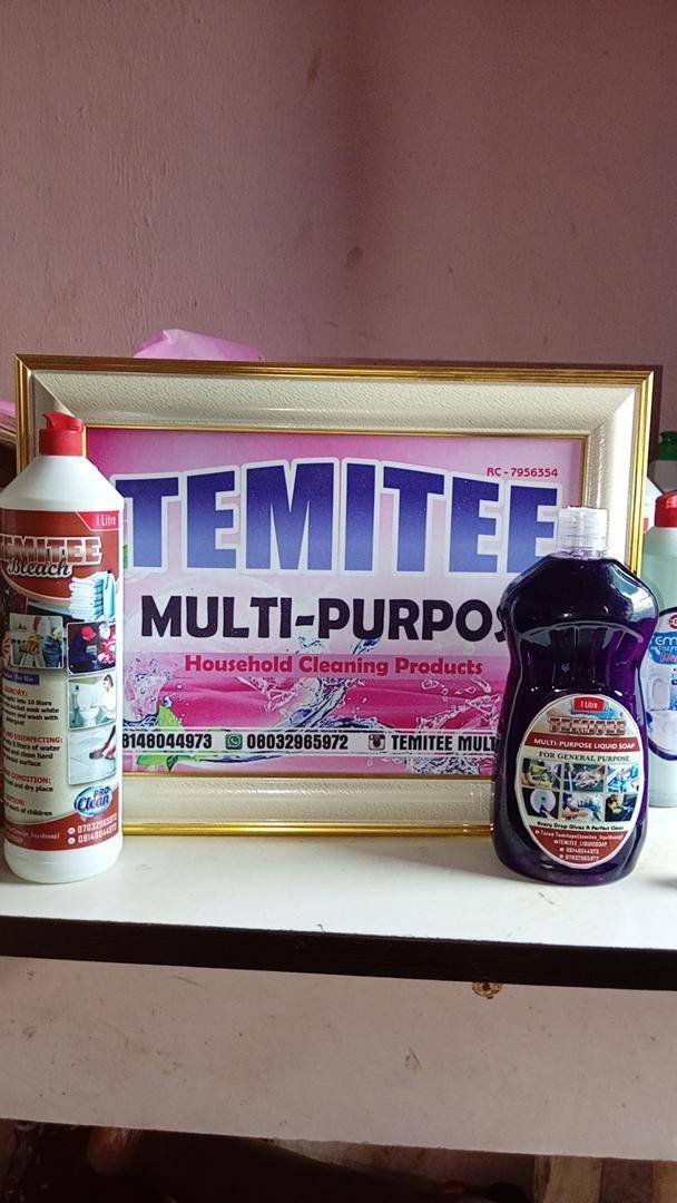 Temitee multipurpose Liquid Soap for all your house cleaning is the best in the market right now.
W...