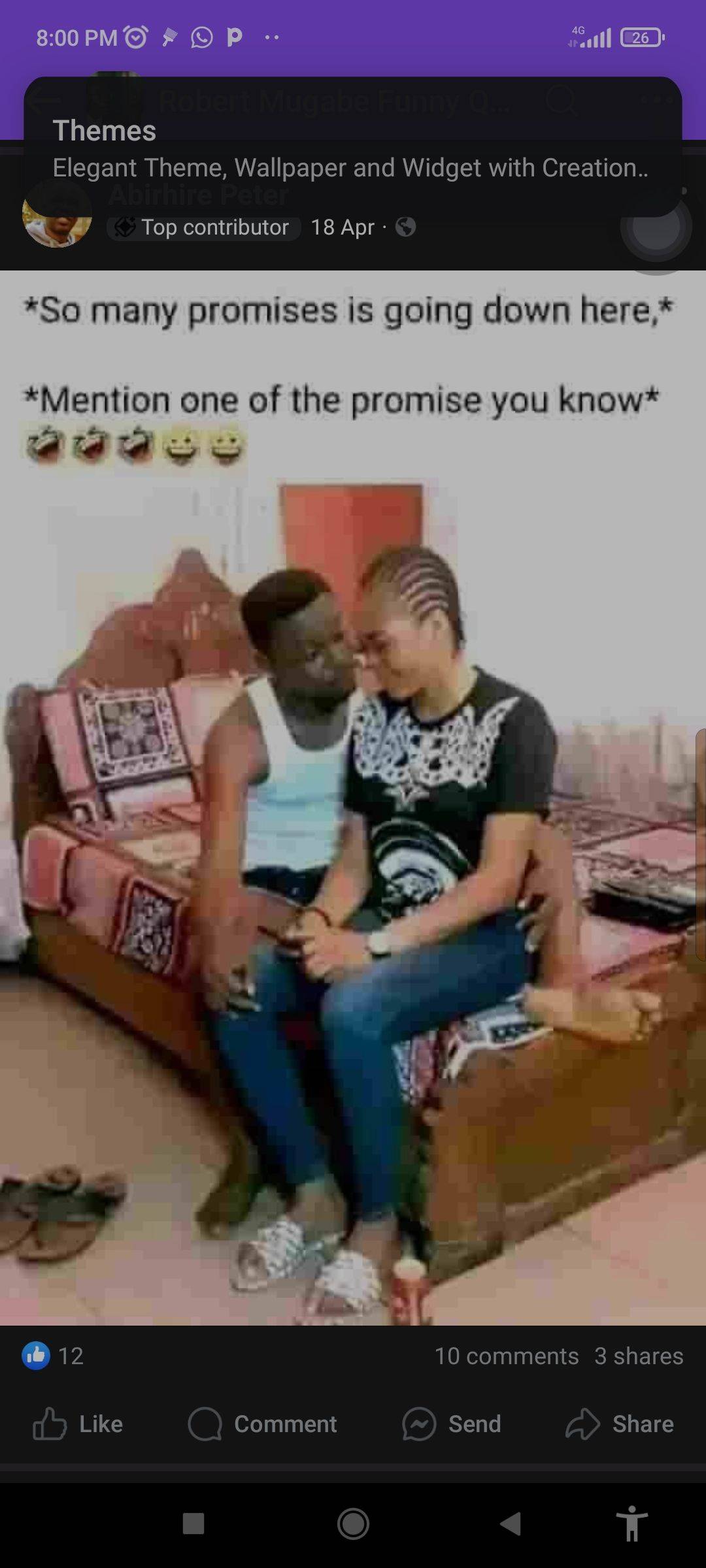 Many promises going down here, mention one if u know