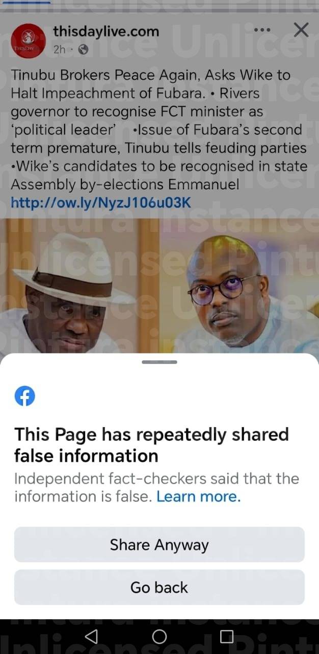 Interesting...'was trying to share a post and saw this.. On Facebook this morning 03 February 2026...