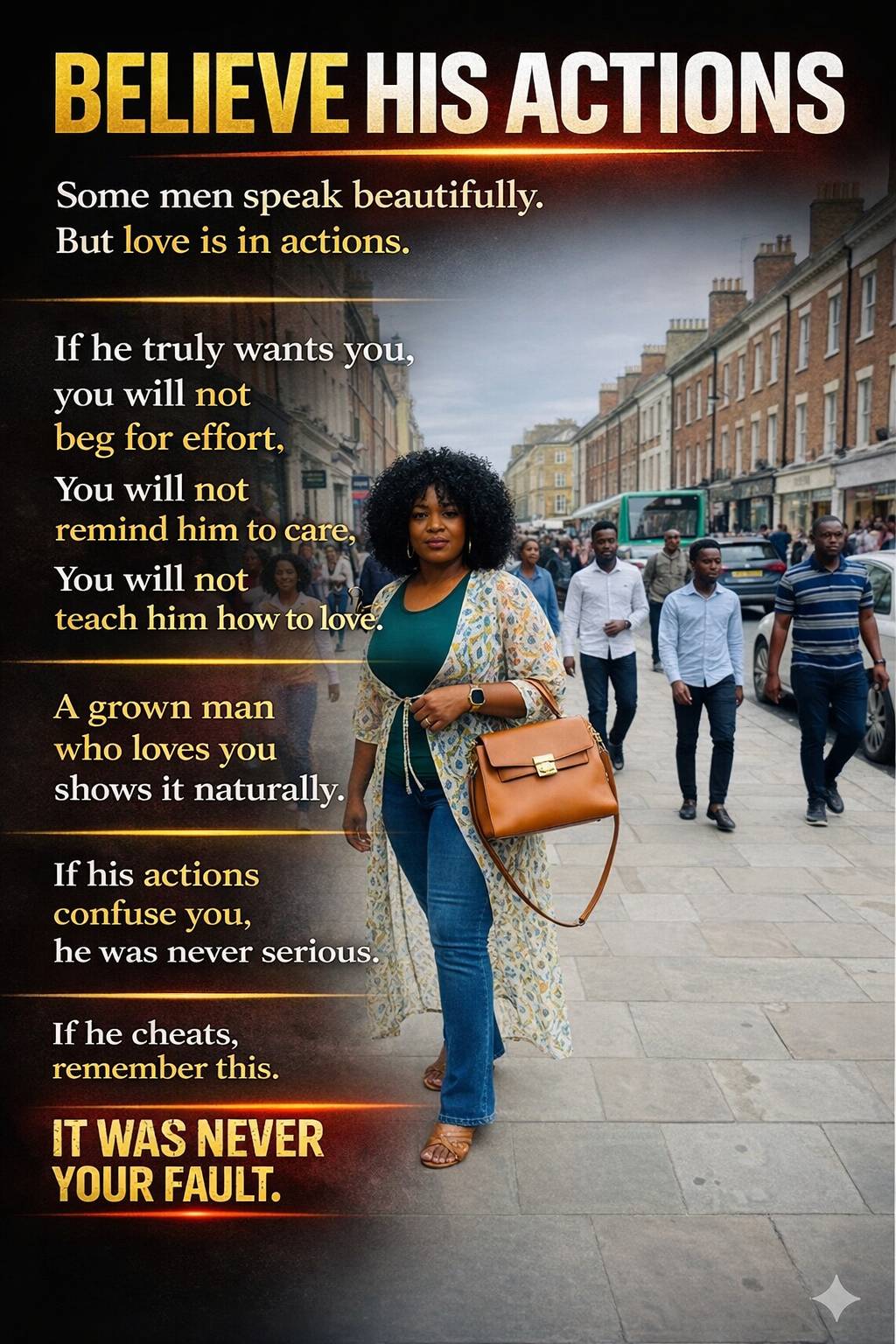 If you still believe words over actions, I am genuinely concerned about your judgment.
A man can pro...