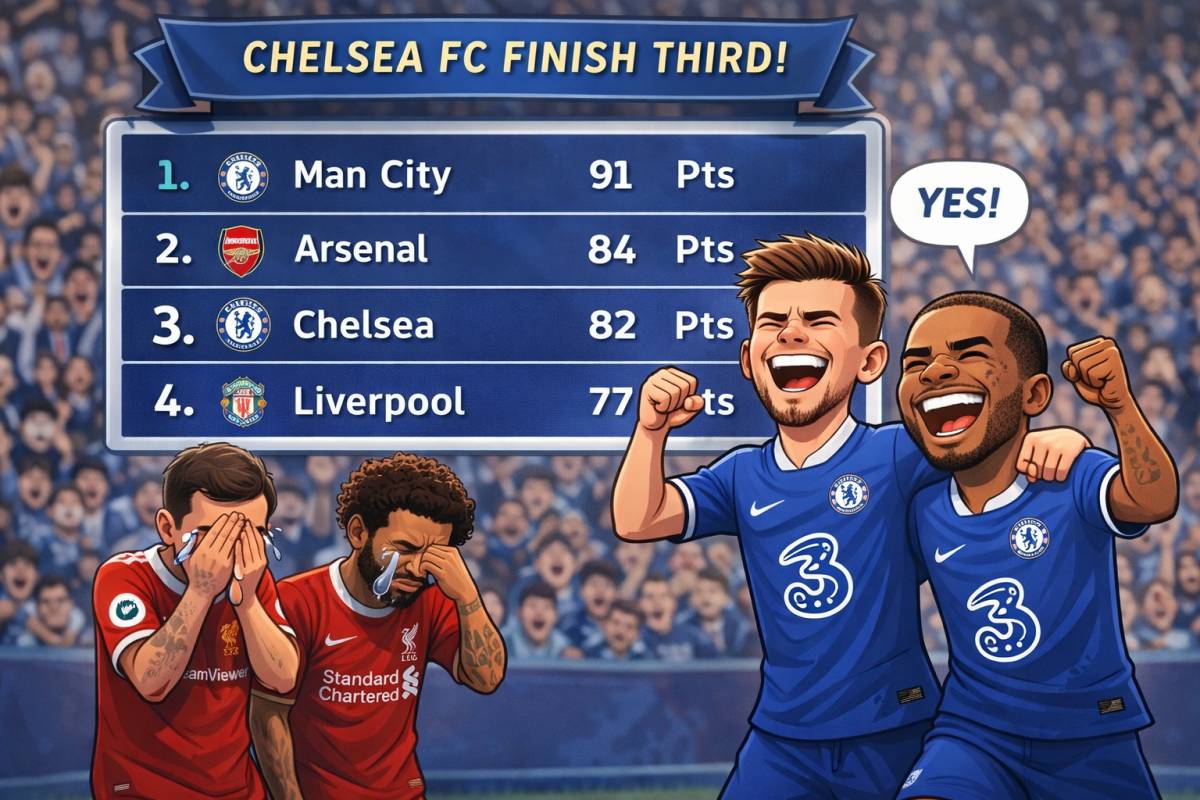 The way table will look like at the end of the season.