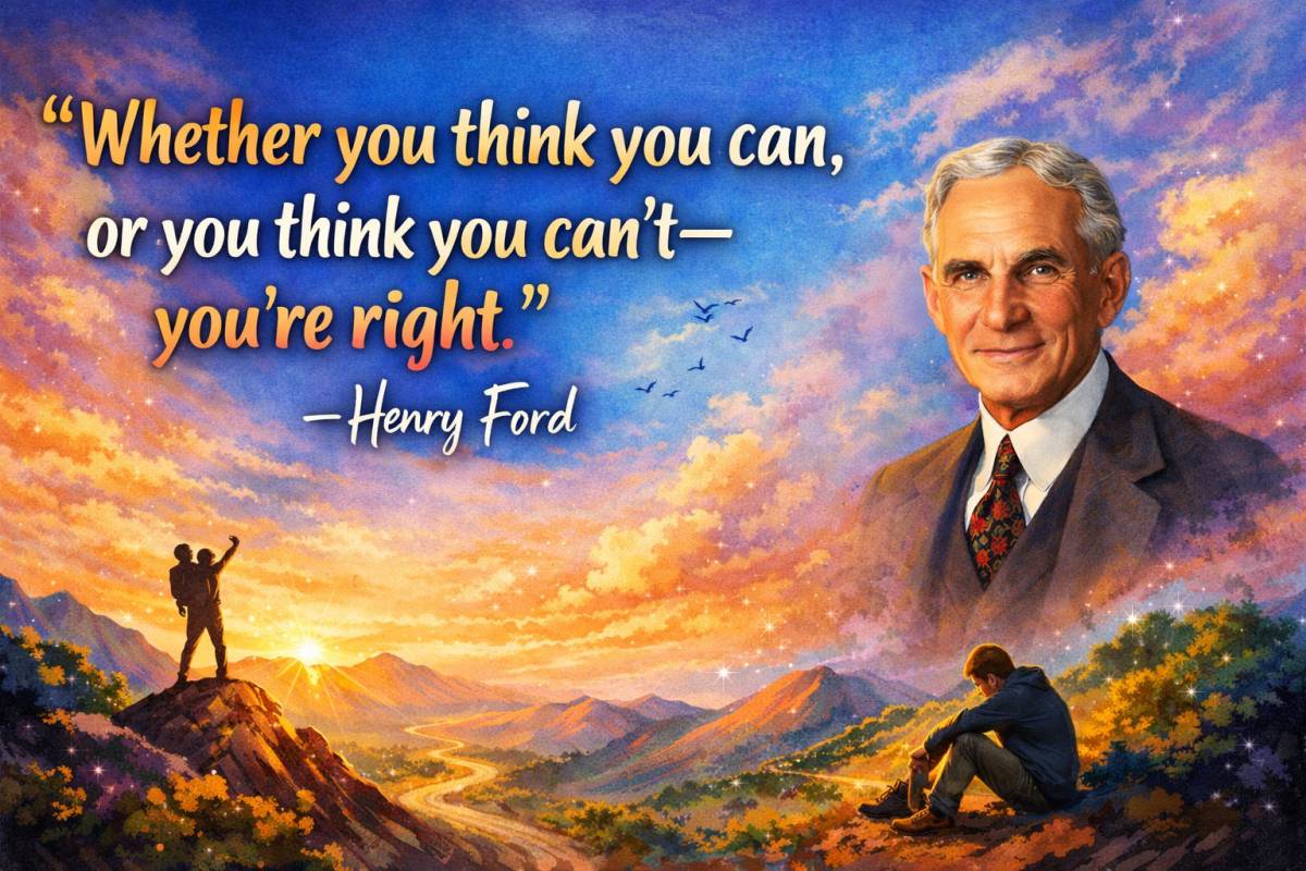 “Whether you think you can, or you think you can’t—you’re right.” — Henry Ford
This line reminds us...