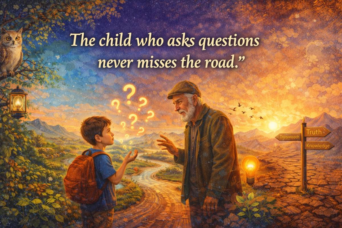 “The child who asks questions never misses the road.”
Curiosity is a compass that keeps us from get...