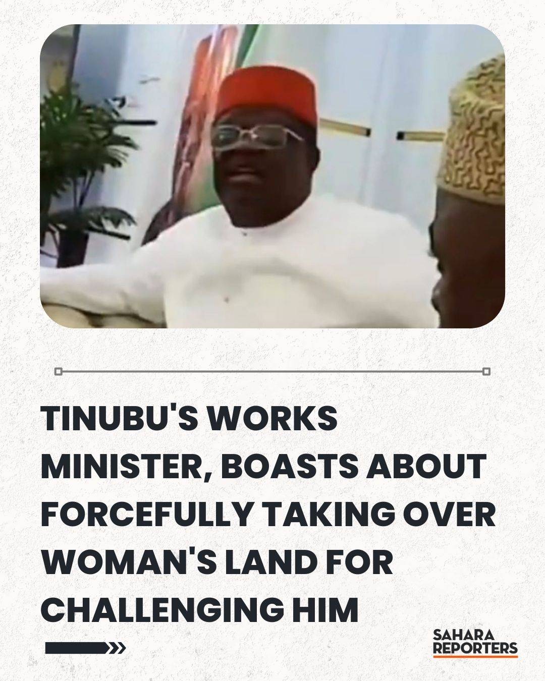 Tinubu's minister of works Senator Dav Umahi was caught on camera boasting about forcefully taking o...