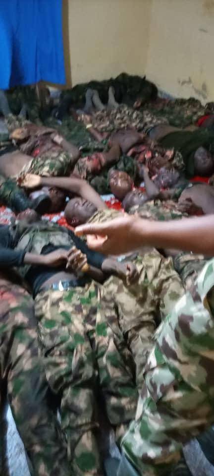 50 Nigerian soldiers massacred by bokoharam terrorists in Borno yesterday. .no statement from the p...