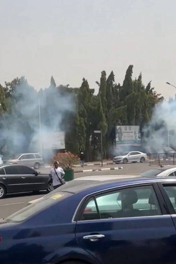 Police tear gas protesters at National Assembly