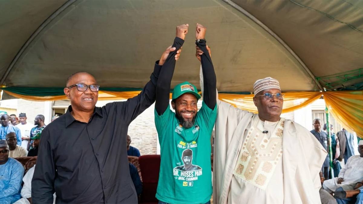 Peter Obi and Atiku Abubakar campaign for ADC’s Dr. Paul Moses ahead of FCT council polls, urging vo...