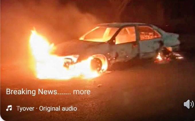Benue PDP Media Consultant Escapes as Suspected Thugs Set Car Ablaze